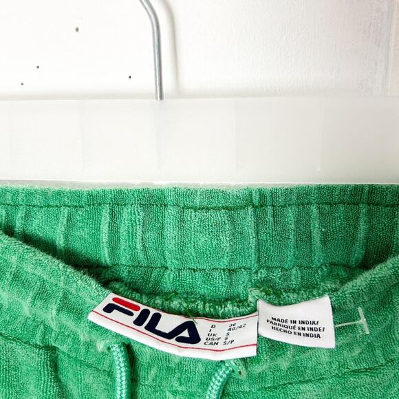 Green Terrycloth Wide Leg Pants - Picture 7 of 7